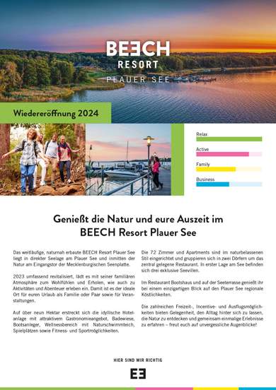 Katalog von BEECH Resort Plauer See – Bewusste Auszeit in traumhafter Natur ansehen