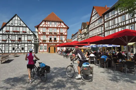 Ankunft am Marktplatz Eschwege…